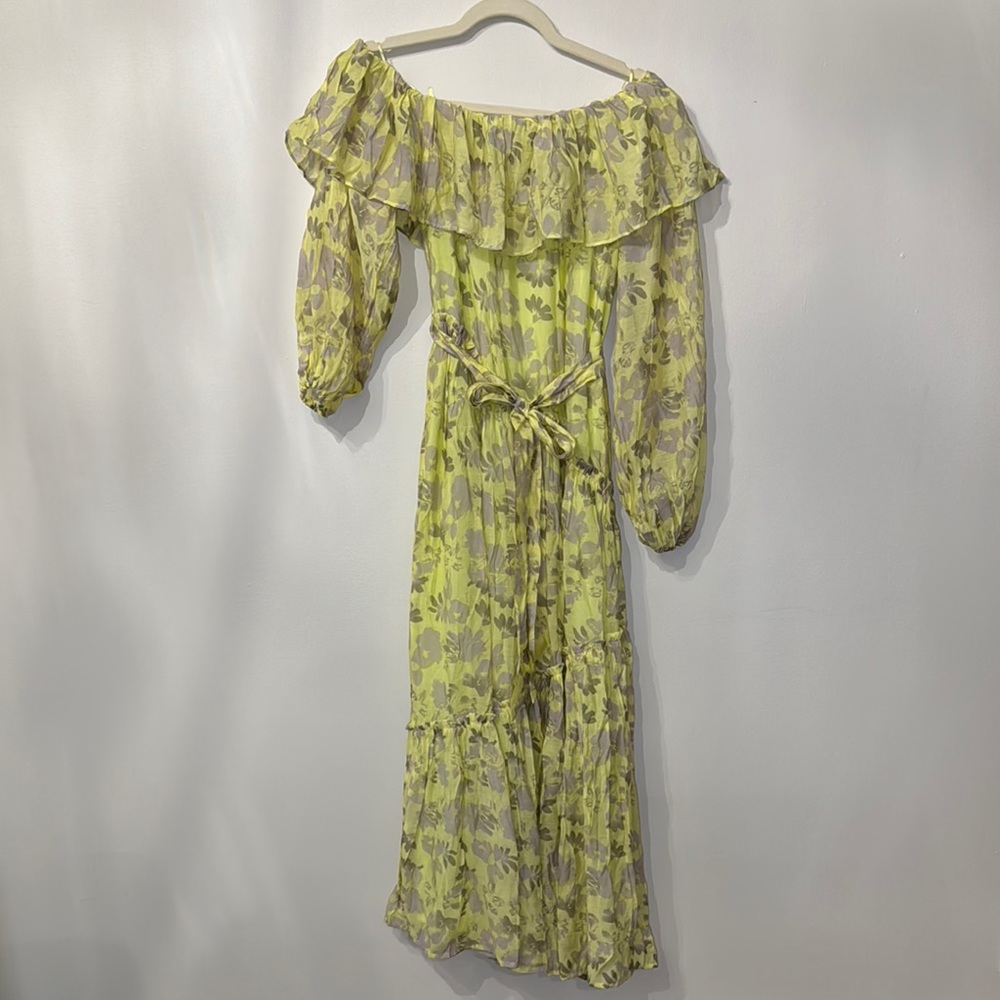 Astr Kaylani Dress Floral Yellow Off-Shoulder Dress NWT - Picture 5 of 5